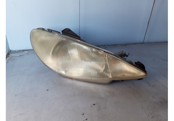 Фара передня права Peugeot 206, рифлене скло, 6205S7, 9640559480